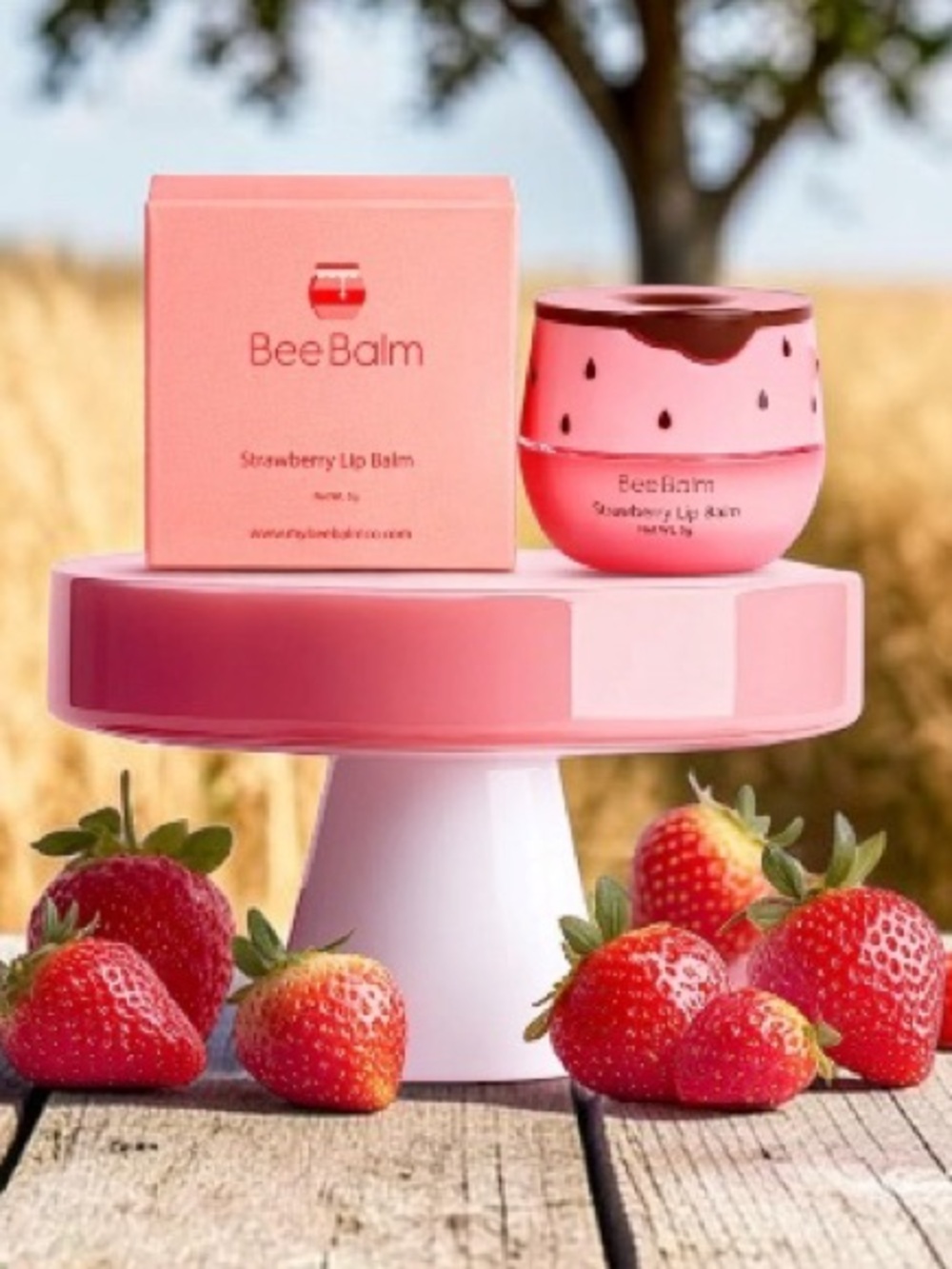 Bee Balm strawberry lip balm This is the original not from Temu!